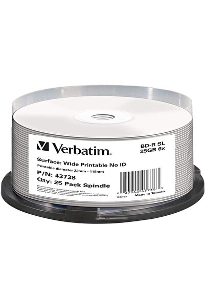 Verbatim BD-R 25GB, Viteza 6X, 25PK SPINDLE, "43738"