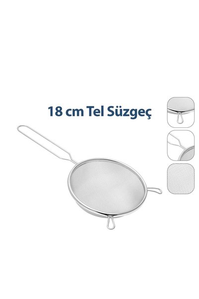 Generic Brand Enfa Enf-1295 18 cm Wire Strainer - Metal Handle, with Ear