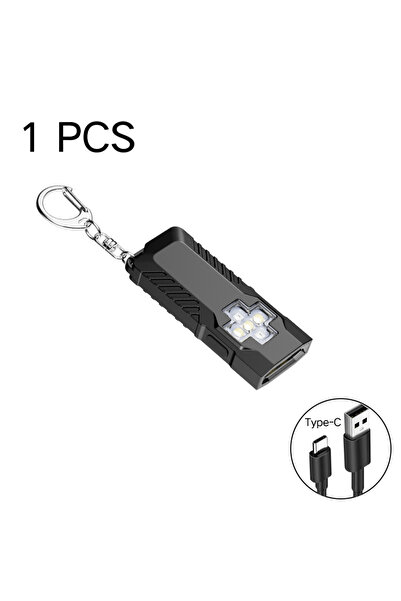 Choice4 black 1pc Portable Waist Hanging Keychain, Mini Flashlight, Multifunc...