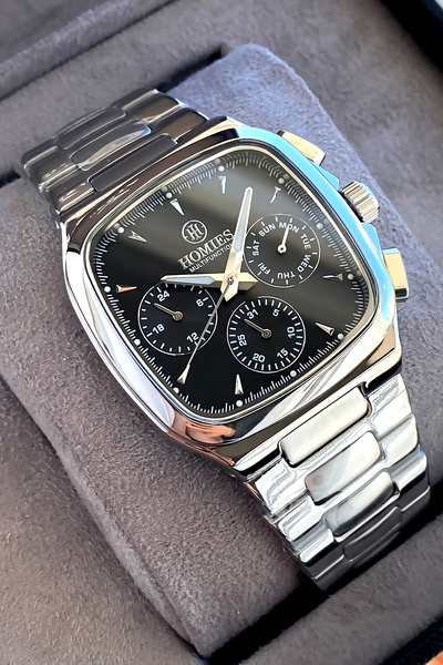 Homies Men's Wristwatch 2 Years Warranty Steel Band Boxed Waterproof