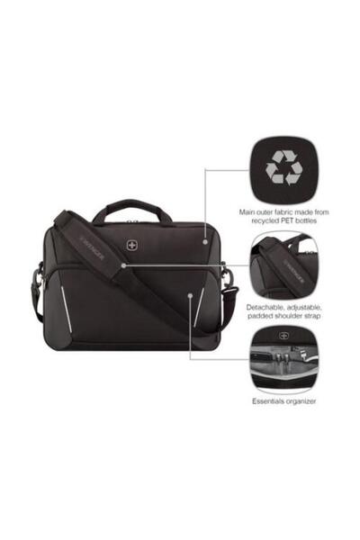 Wenger , XE Compact Brief 16, 16" Laptop Briefcase with Tablet Pocket, Black ...