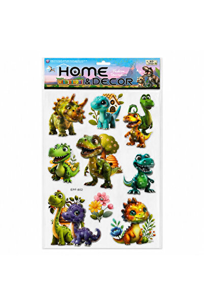 Home Decor Sticker de Perete 3D cu Dinozauri pentru Camera Copiilor, Autoadez...