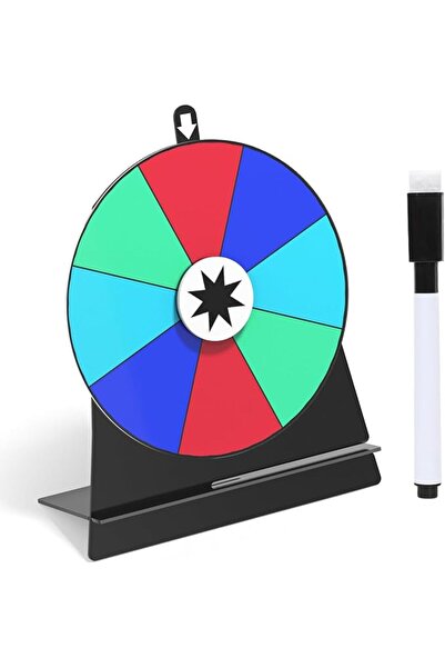 GENERAL 6 Inch 8 Slots Prize Wheel, Colorful Tabletop Prize Wheel for Giveawa...