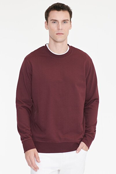 AC&Co / Altınyıldız Classics Men's Burgundy Cotton Standard Fit Regular Cut 2...