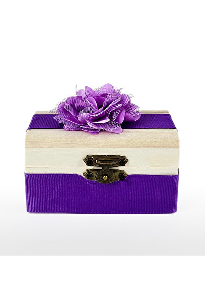 LoreBebe Prima Suvita Wooden Box, "Tender Motifs" model, Purple color, brand ®