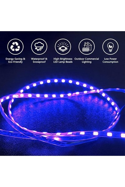 GENERAL شريط اضاءة LED نيون بطول 5 متر، مقاوم للماء بتصنيف IP65 لمقاومة المياه والغبار، تصميم مرن يمكنك تركي