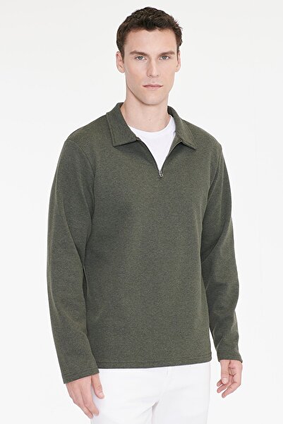 AC&Co / Altınyıldız Classics Men's Khaki Cotton Standard Fit Regular Cut Polo...