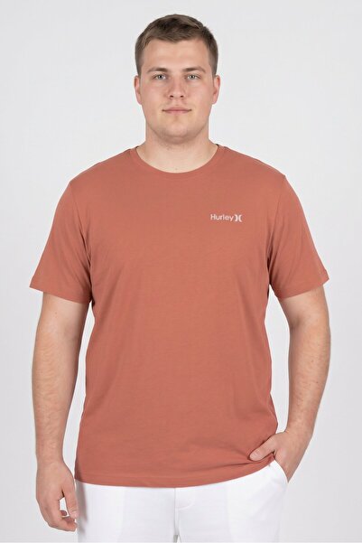 Hurley Men Sportswear Fit Short Sleeve Outdoor T-Shirt, Rust Brown