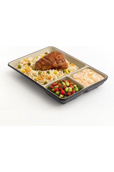 GENERAL Unbreakable Melamine Plastic Divided Serving Dish |   3 Compartment P...