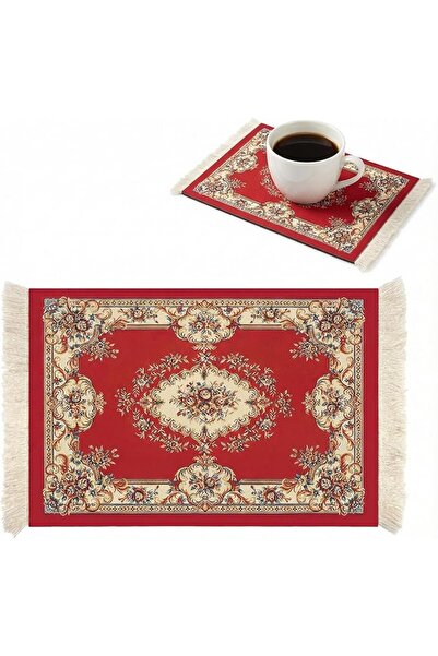 GENERAL Tasseled Cup Coasters with Non-Slip Base, Office Cup Coasters for Dri...