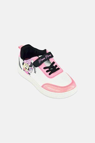 Disney Kids Girl Minnie Mouse Velcro Closure Casual Shoes, Multicolor