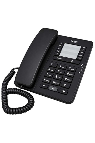 JetClean Karel TM-142 Analog Sabit Kablolu Ekransız Siyah Masaüstü Telefon