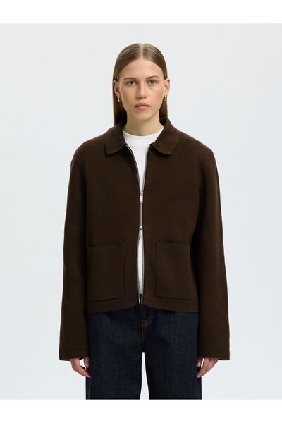 SELECTED Strickjacke Baumwollmix