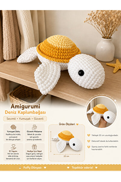 Sarı Amigurumi Kaplumbağa