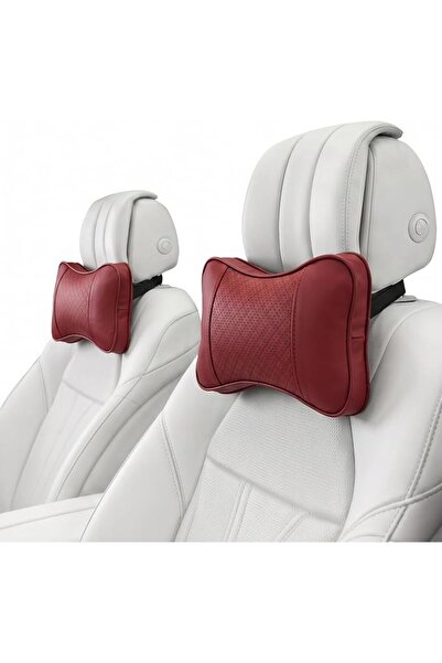 GENERAL Car Neck Pillow Supplies - Red - Soft Memory Foam Headrest Pillow wit...