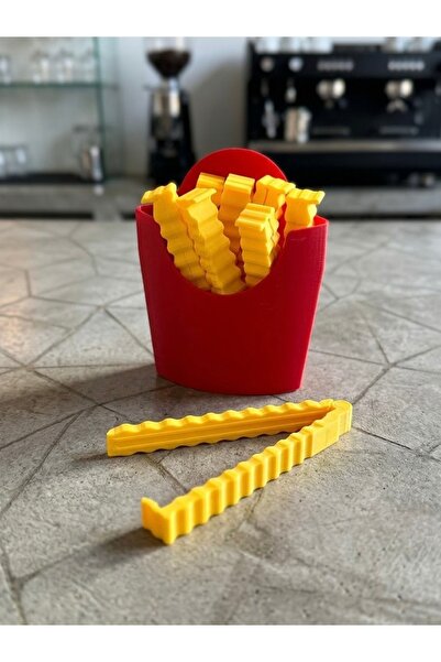 Mutfak paket klipsi patates kızartması tasarımlı