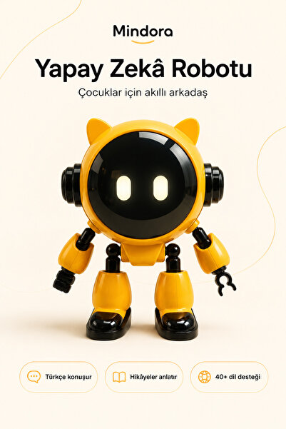 mindora Yapay Zeka Robotu Çocuklar İçin Konuşan Eğitici Akıllı Oyuncak 40+ Di...