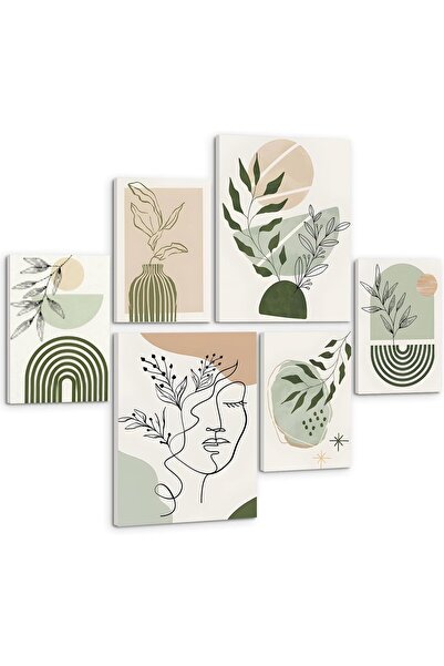 ALAYRA International Signtouch Canva Geometric Century Wrap Framed Wall Art 6...