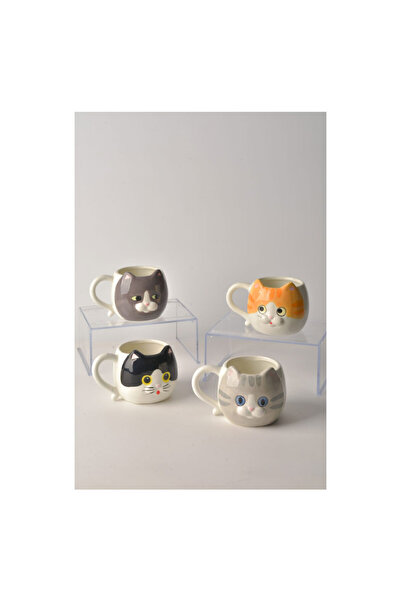 Tohana 3D Kedi Figürlü Kupa 450 Ml