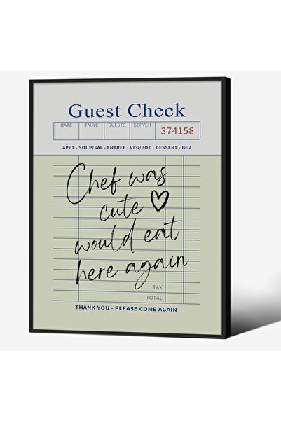 ALAYRA International Signtouch Guest Check Funny Quote Canvas Wall Art Outer ...