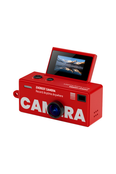 Everest ADK1984 Kırmızı 1.6MP Çevrilebilir Ekran Konteyner Tipi Retro Anahtar...