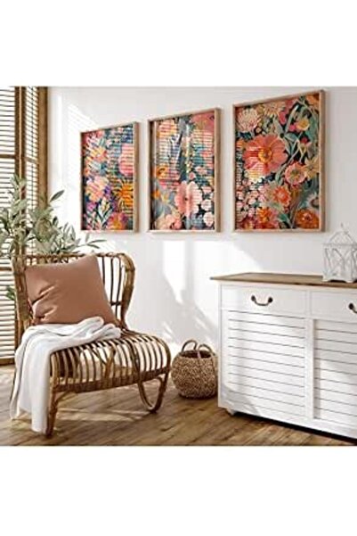 ALAYRA International Signtouch Living Room Framed Canvas Wall Art Set of 3 40...