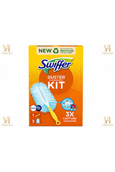 Swiffer Duster Kit cu Febreze – Pămătuf pentru Praf cu Mâner și 3 Rezerve