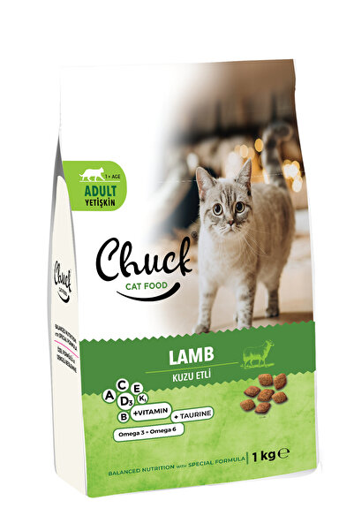 1 kg Kuzu Etli Kuru Kedi Maması