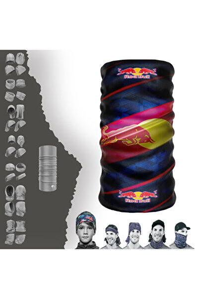 e taktik Redbull Desenli Boyunluk Dikişsiz Tüp Maske Buff Baf Saç bandı UV+50...