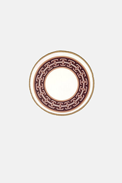 decofav Geometric Framed Round Embroidered Cocktail Napkin 1 Piece