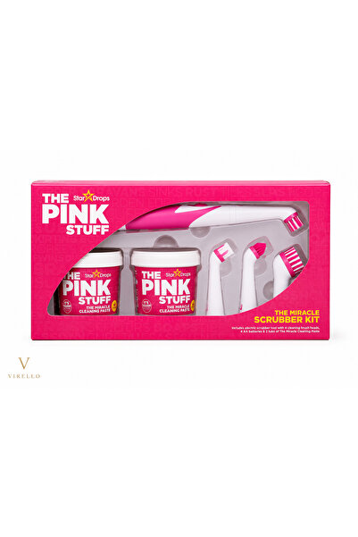 THE PINK STUFF Set Curățenie Miracle Scrubber Kit, Perie Electrică cu 4 Capet...