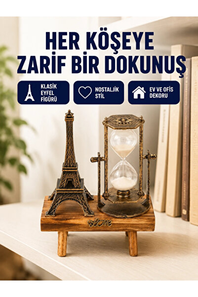 Epilons Dekoratif Kum Saati – Ahşap Malzeme, Hediyelik Masa Aksesuarı