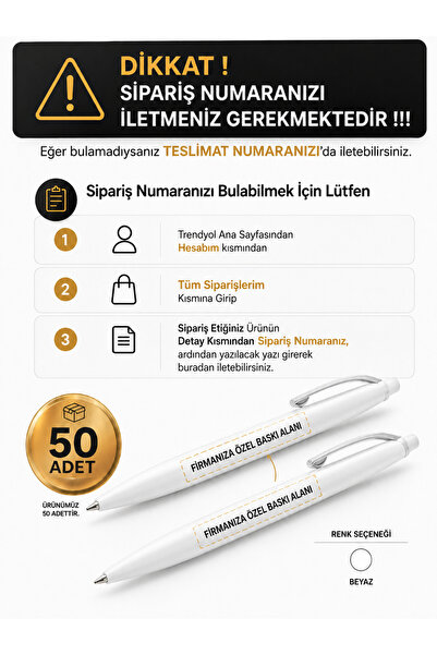 Parker Otomotiv A.Ş Printed Ballpoint Pen - Advertising Pen - Company Printed Pen 50 Pcs