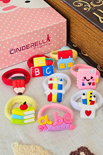 Cinderella Abc Primary School I'M Learning to Read Girls' Rubber Hair Clip Se...