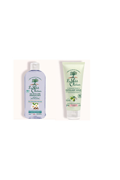 Le Petit Olivier Set Detoxifiant și Iluminator – Apă Micelară 400ml + Exfolia...