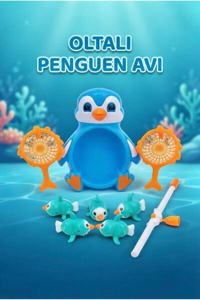 Tıfıl Toys 10-Piece Fun Educational Fishing Rod Penguin Catching Game Bath an...