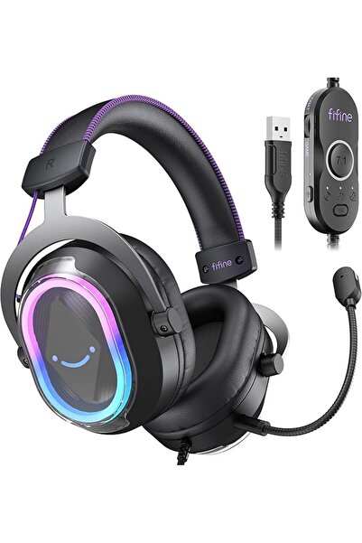 GENERAL سماعة رأس ألعاب بسلك USB/ميكروفون بخاصية إلغاء الضوضاء/تحكم في توازن ...