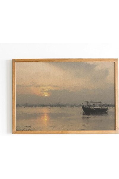 ALAYRA International Signtouch Holy River Ganges Canvas Wall Art Outer Frame ...