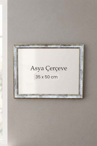Asya Çerçeve 35 x 50 cm Londra Model Antik Desenli Camlı Oda Mutfak Salon Kor...