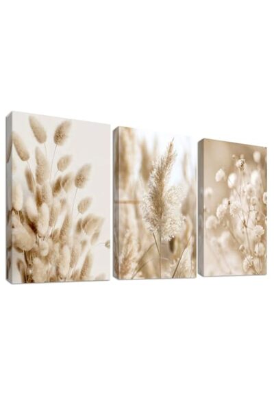 ALAYRA International Signtouch Pampas Grass Boho Wrap Framed Canvas Wall Art ...