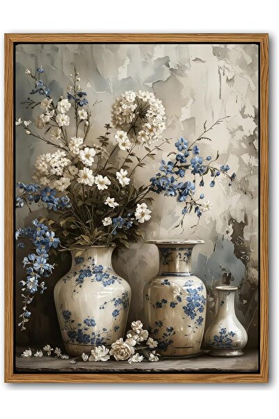 ALAYRA International ALAYRA Floral Unframed Canvas Wall Art 60x80 cm