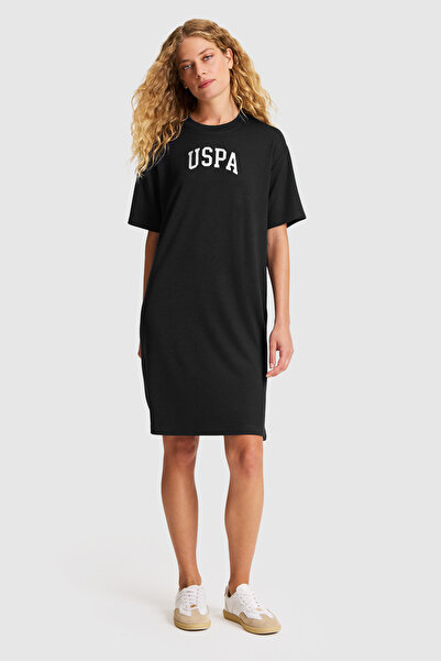 U.S. Polo Assn. Kadın Siyah Örme Elbise 50325286-VR046