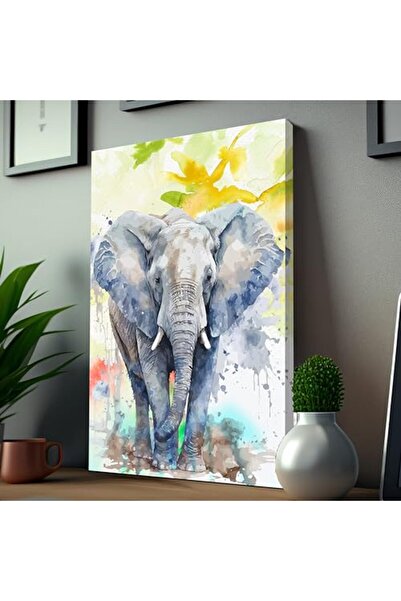 ALAYRA International Signtouch Elephant Animal Idea Framed Canvas Wall Art 50...