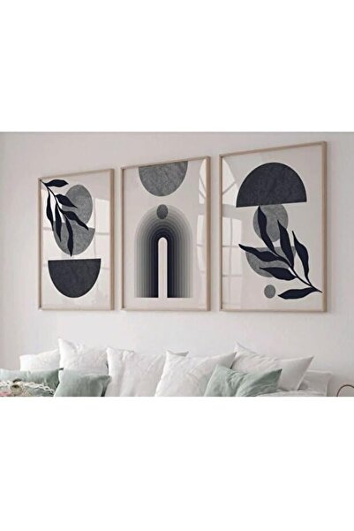 ALAYRA International ALAYRA Abstract Framed Canvas Wall Art Set of 3 60x80 cm