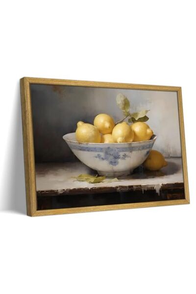ALAYRA International Signtouch Lemon Still Life Rustic Counter Wall Art Outer...