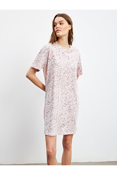 LC Waikiki Crew Neck Printed Women's Nightdress