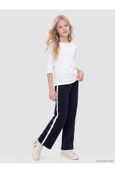 LC Waikiki Pantaloni de trening largi pentru fete, cu atingere moale