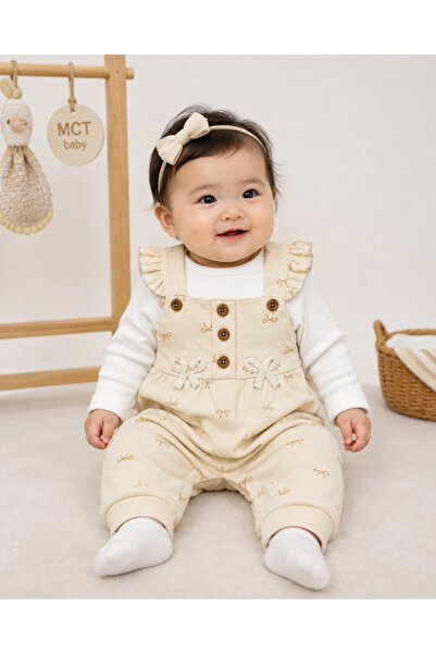 emir baby 100% Baby Newborn Bowknot Baby Girl Romper Set
