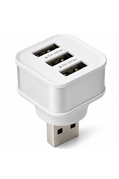 Alfais 6075 Usb Hub 3 Port Çoklayıcı Adaptör Bilgisayar Laptop Araç Şarj Çoklu Çoğaltıcı