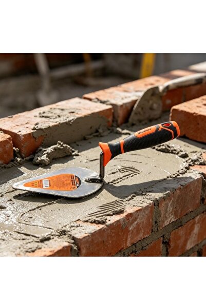 KMT Tools Peach-shaped masonry chisel with two-tone handle, blade length 15 c...
